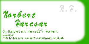 norbert harcsar business card